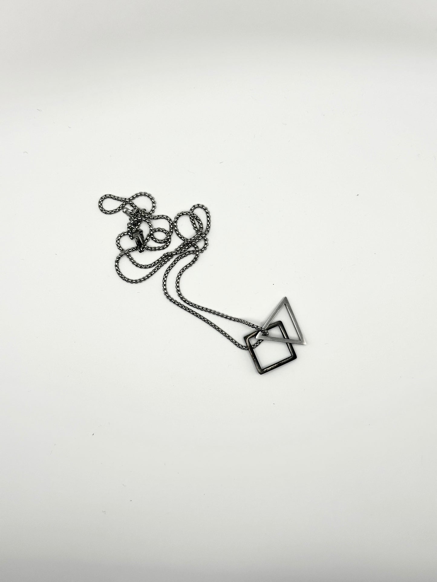 Mens Triangle/Square Necklace