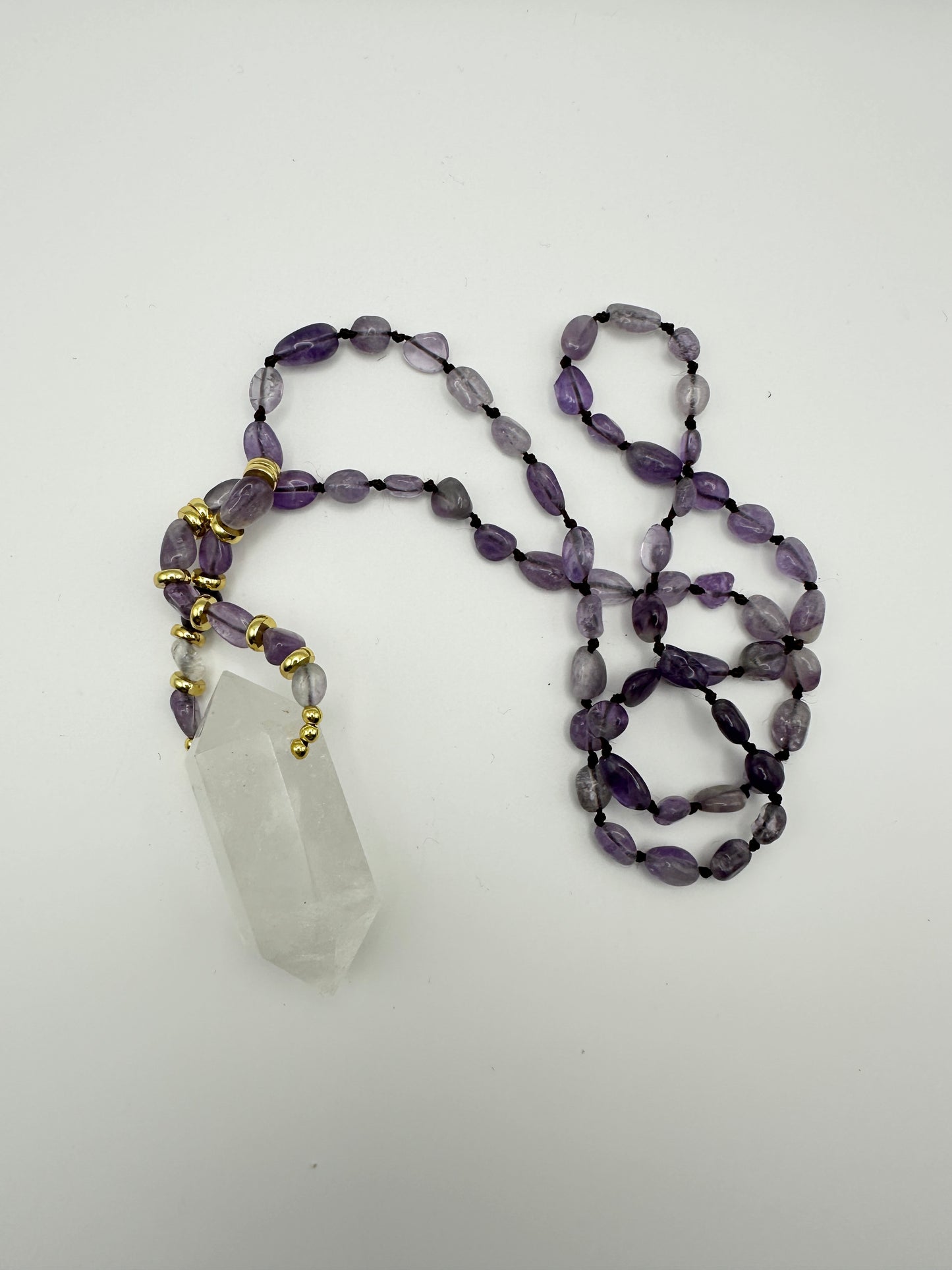 Natural Amethysts Chip Beads Necklace