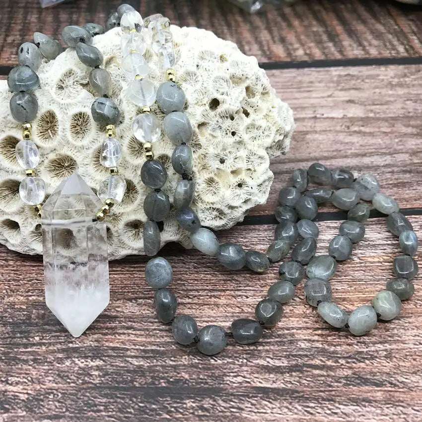 Natural Labradorite Beads Necklaces