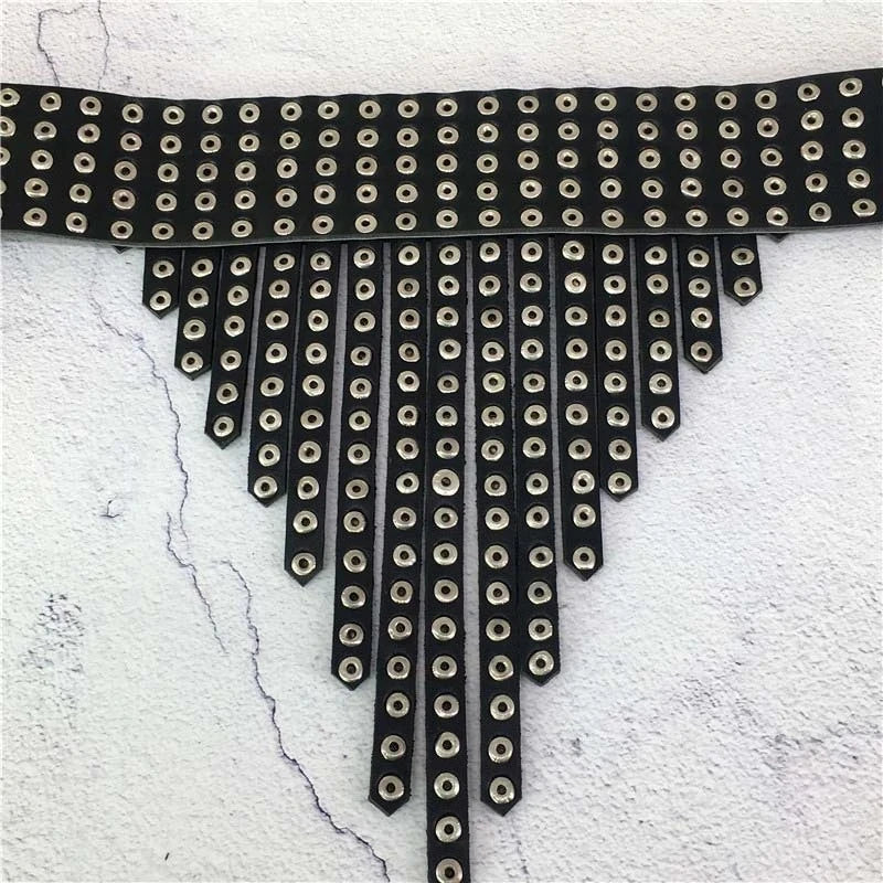 Black Adjustable Leather Punk Choker