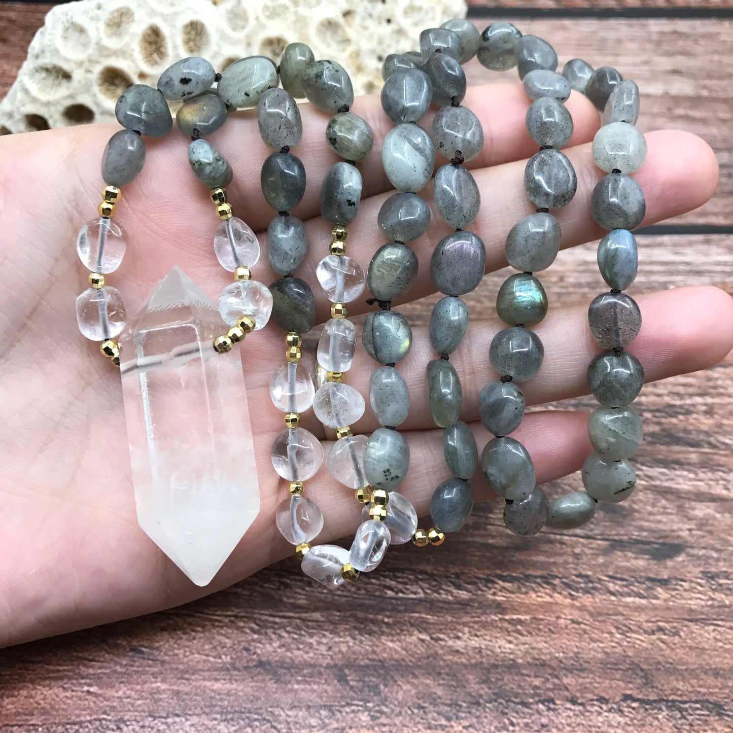 Natural Labradorite Beads Necklaces