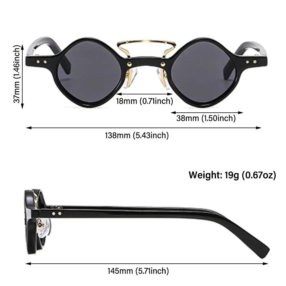 Hippie Small Round Square Sunglasses