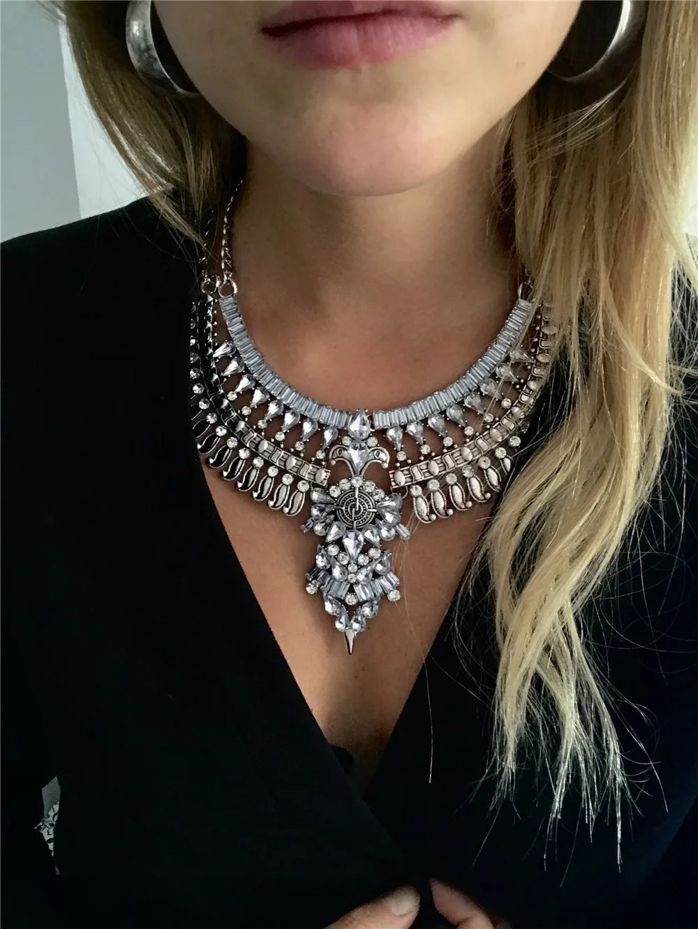 Indian Fashion Silver Plated Necklace