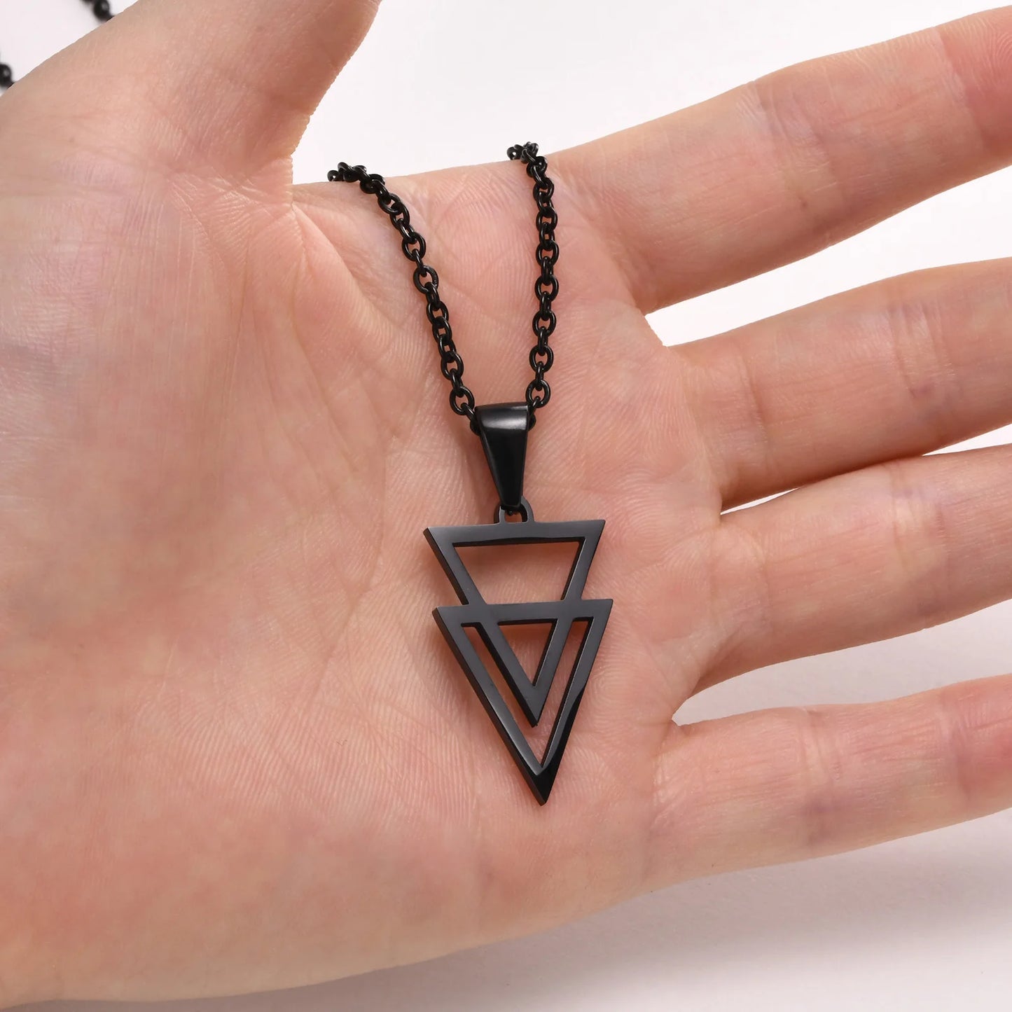 Double Triangle Necklaces