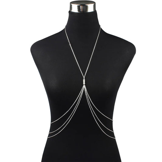 Body Chain with small pearls